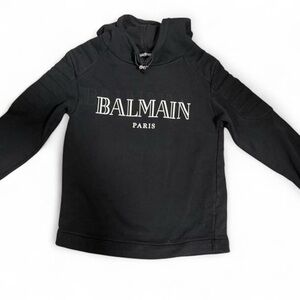 Balmain Black Logo Hoodie Sweatshirt